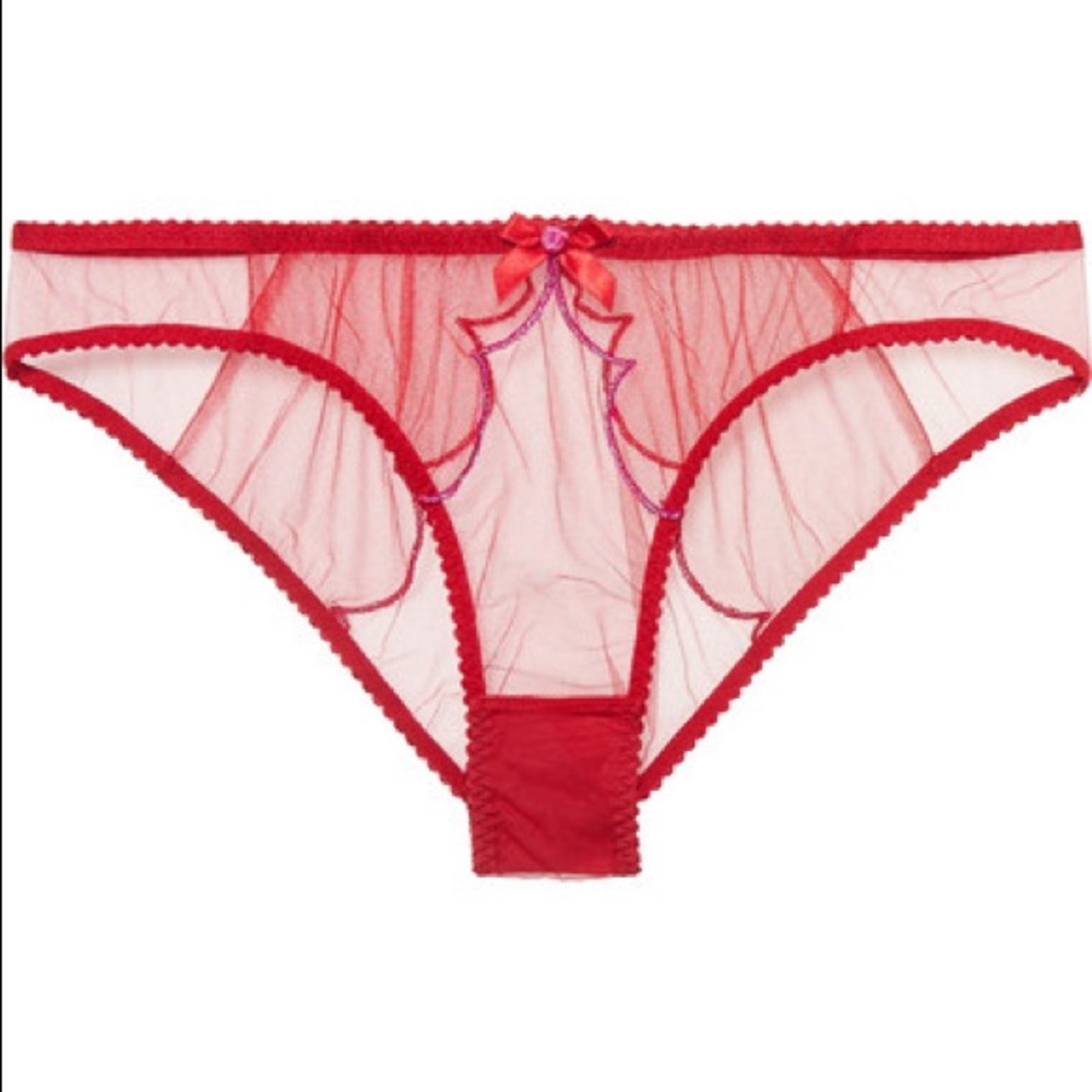 Lorna red/pink lurex brief - Picture 5 of 10